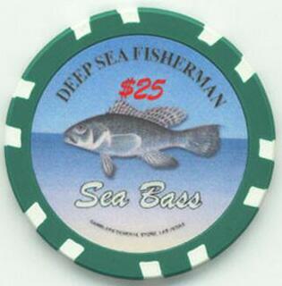Sea Bass Poker Chip - Deep Sea Fisherman Poker Chip Series