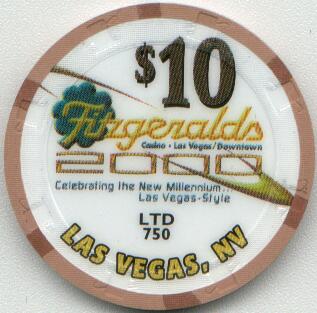 Fitzgeralds Casino Millennium $10 Casino Chip