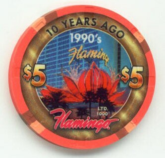 Flamingo Hotel 10 Years Ago 1990's $5 Casino Chip