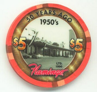 Flamingo Hotel 50 Years Ago 1950's $5 Casino Chip