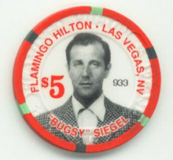 Flamingo Hilton 50th Anniversary Bugsy Siegel $5 Casino Chip