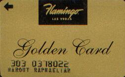 Flamingo Casino Golden Card Slot Club Card