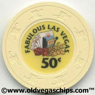 Fabulous Las Vegas Paul-Son Clay Poker Chips 50¢
