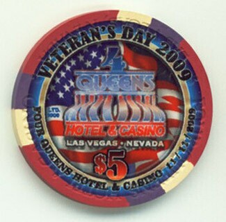 Las Vegas Four Queens Veteran's Day 2009 $5 Casino Chip
