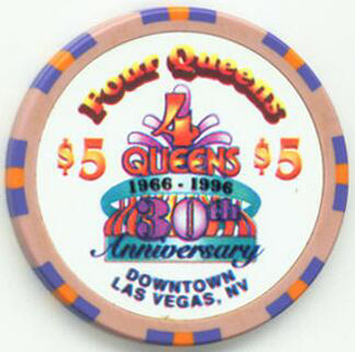 Las Vegas Four Queens 30th Anniversary $5 Casino Chip