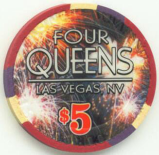 Four Queens 4th of July 2003 $5 Casino Chip 