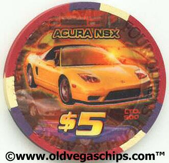 Four Queens Acura NSX $5 Casino Chip