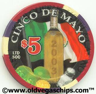 Las Vegas Four Queens Cinco De Mayo 2003 $5 Casino Chip
