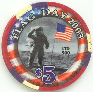 Four Queens Flag Day 2003 $5 Casino Chip