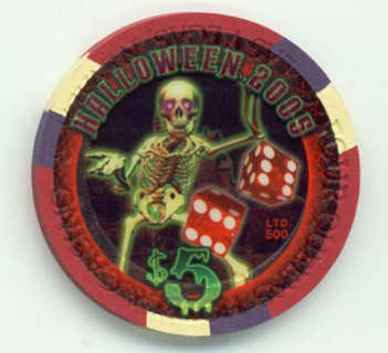 Four Queens Halloween 2005 $5 Casino Chip