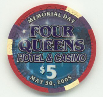 Las Vegas Four Queens Memorial Day 2005 $5 Casino Chip