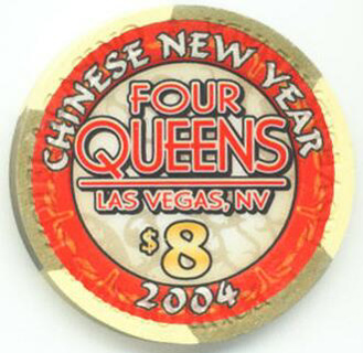 Las Vegas Four Queens Year of the Monkey $8 Casino Chip
