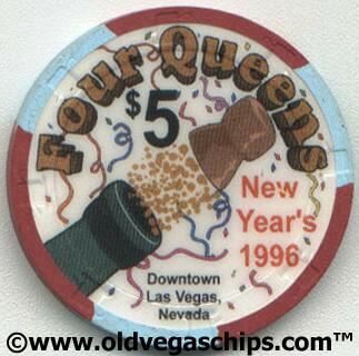 Four Queens New Year 1996 $5 Casino Chip