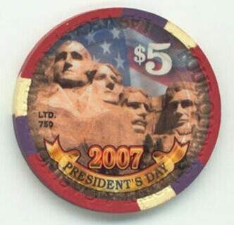 Four Queens President's Day 2007 $5 Casino Chip