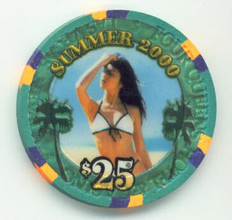 Las Vegas Four Queens Summer Girl 2000 $25 Casino Chip