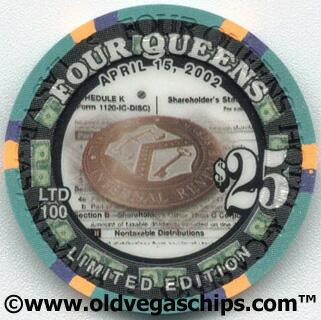 Four Queens Income Tax Day 2002 $25 Casino Chip