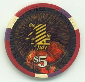 Four Queens 4th of July 2008 $5 Casino Chip