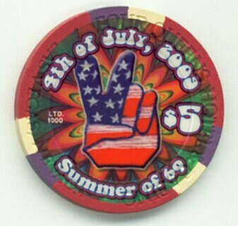 Four Queens 4th of July 2009 $5 Casino Chip