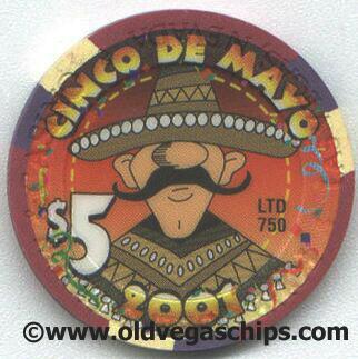 Four Queens Cinco De Mayo 2001 $5 Casino Chip