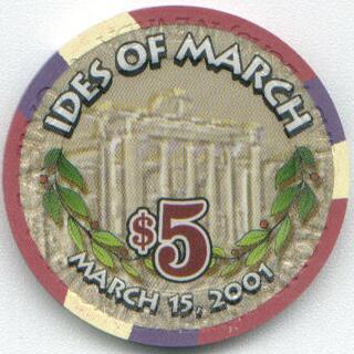Four Queens Ides of March 2001 $5 Casino Chip
