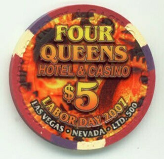 Four Queens Casino Labor Day 2007 $5 Casino Chip