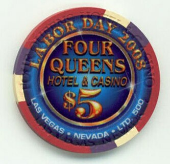 Four Queens Labor Day 2008 $5 Casino Chip