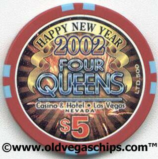 Las Vegas Four Queens New Year 2002 $5 Casino Chip