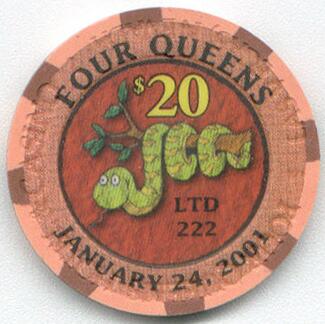 Four Queens Year of the Snake $20 Casino Chip