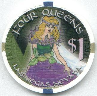 Las Vegas Four Queens Spring Equinox $1 Casino Poker Chip