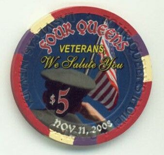 Four Queens Hotel Veteran's Day 2008 $5 Casino Chip