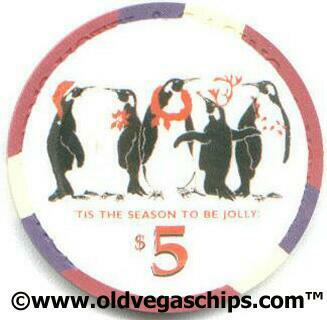 Las Vegas Four Queens Christmas 2000 $5 Casino Poker Chip