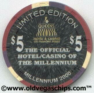 Las Vegas Four Queens The New Millennium $5 Casino Chip