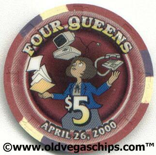 Four Queens Secretaries Day 2000 $5 Casino Chip