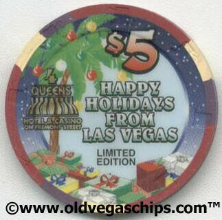 Las Vegas Four Queens Christmas 1999 $5 Casino Chip