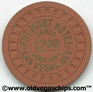 Fremont Hotel Card Room $2 Casino Chip