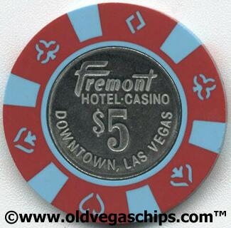 Fremont Hotel Coin Inlay $5 Casino Chips