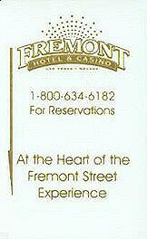 Las Vegas Fremont Hotel Room Key