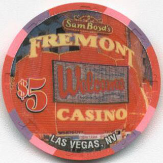 Las Vegas Fremont Hotel $5 Casino Chip