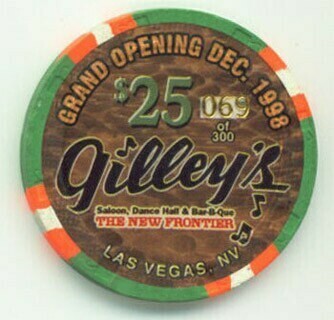 Las Vegas New Frontier Gilley's $25 Casino Chip