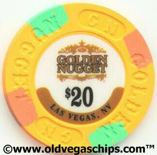 Las Vegas Golden Nugget Poker Room $20 Casino Chip 