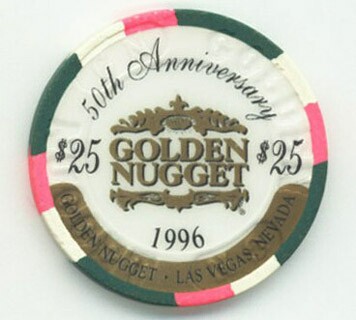 Las Vegas Golden Nugget 50th Anniversary $25 Casino Chip