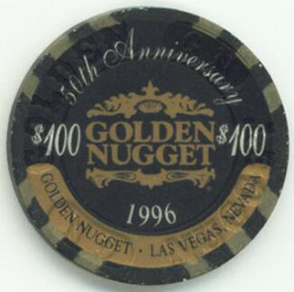 Las Vegas Golden Nugget 50th Anniversary $100 Casino Chip
