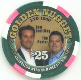 Las Vegas Golden Nugget Celebration Weekend 2004 $25 Casino Chip