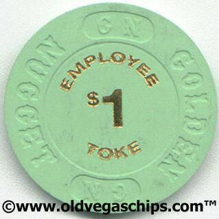 Golden Nugget Employee Toke $1 Casino Chip