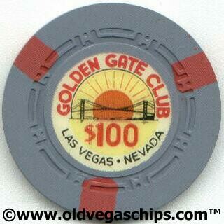 1960's Old Las Vegas Golden Gate $100 Casino Chip
