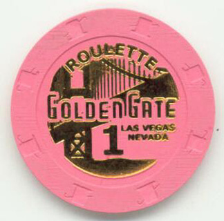 Las Vegas Golden Gate Hotel Pink Roulette Casino Chip