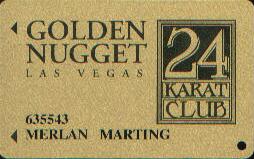 Golden Nugget Casino 24 Karat Slot Club Card