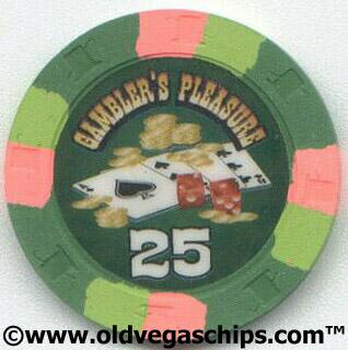 Gambler's Pleasure Paul-Son Clay Poker Chip $25