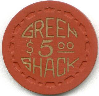 Las Vegas Green Shack $5 Casino  Chip