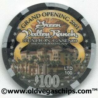 Green Valley Ranch $100 Grand Opening Casino Chips